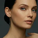 Серьги продевки из белого золота