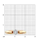 Кольцо из красного золота с бриллиантом