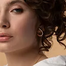 Серьги из красного золота с фианитами