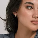 Серьги из красного золота с фианитами