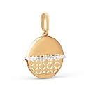 Подвеска из красного золота с фианитами