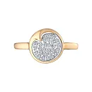 Кольцо из красного золота с фианитами