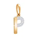 Подвеска из красного золота с фианитами