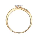 Кольцо из красного золота с бриллиантом