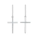 Серьги из белого золота с бриллиантами