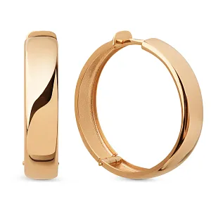 Серьги конго из красного золота