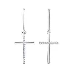 Серьги из белого золота с бриллиантами