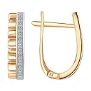 Серьги из красного золота с бриллиантами