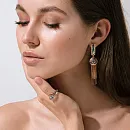 Кольцо из красного золота с swiss топазом