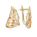 Серьги из красного золота с фианитами