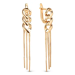 Серьги из красного золота