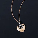 Подвеска из красного золота с фианитами