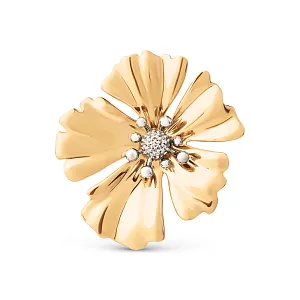 Подвеска из красного золота с фианитами