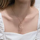 Подвеска из красного золота с фианитами