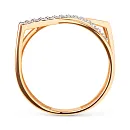 Кольцо из красного золота с фианитами