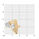 Кольцо из красного золота с фианитами