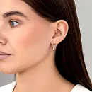 Серьги из красного золота с фианитами