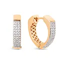 Серьги из красного золота с фианитами