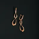 Серьги из красного золота с фианитами