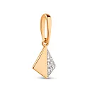 Подвеска из красного золота с фианитами