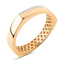 Кольцо из красного золота с фианитами