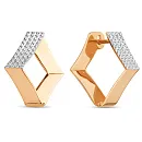 Серьги из красного золота с фианитами