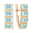 Серьги из красного золота с swiss топазами