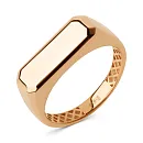 Кольцо печатка из красного золота