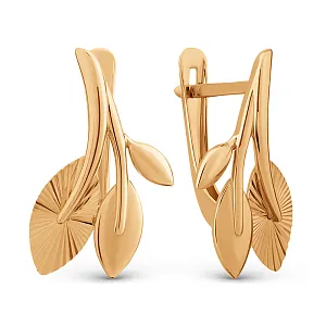 Серьги из красного золота