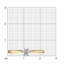 Кольцо из красного золота с бриллиантом