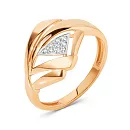 Кольцо из красного золота с фианитами