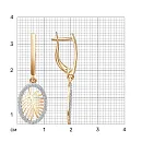 Серьги из красного золота с фианитами