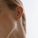 Серьги из красного золота с фианитами