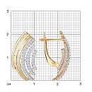Серьги из красного золота с фианитами