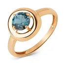 Кольцо из красного золота с лондон топазом
