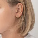 Серьги пусеты из красного золота