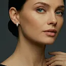 Серьги из желтого золота с бриллиантами