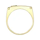 Кольцо печатка из желтого золота с бриллиантом