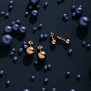 Серьги пусеты из красного золота