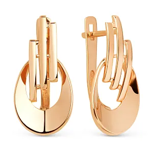 Серьги из красного золота