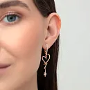 Серьги из красного золота с фианитами