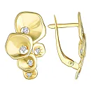 Серьги из желтого золота с бриллиантами