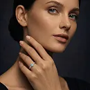 Кольцо из белого золота