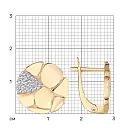 Серьги из красного золота с фианитами