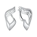 Серьги из белого золота с бриллиантами