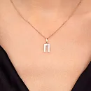 Подвеска из красного золота с фианитами