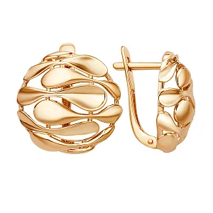 Серьги из красного золота