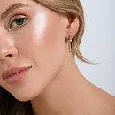 Серьги из красного золота с фианитами