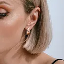 Серьги из красного золота с фианитами