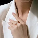 Кольцо из красного золота с фианитами